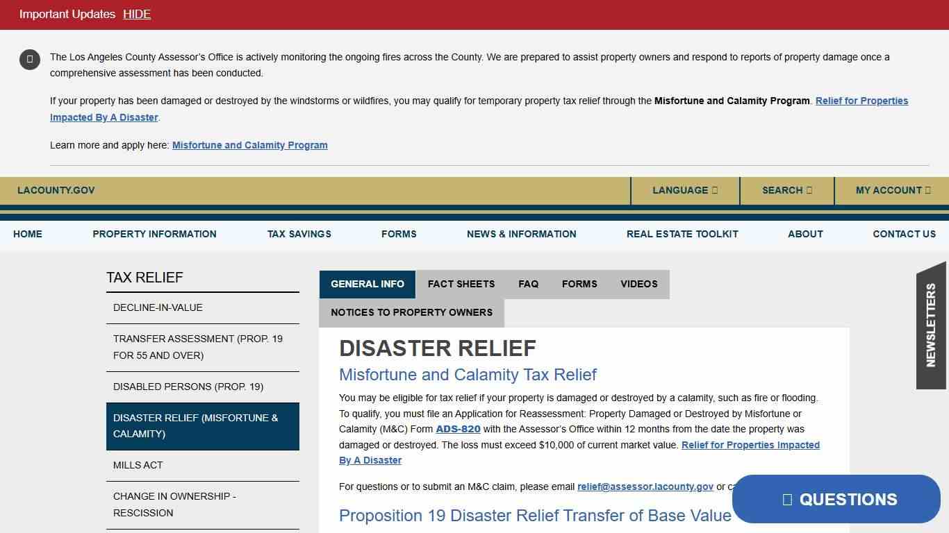 Assessor - Disaster Relief